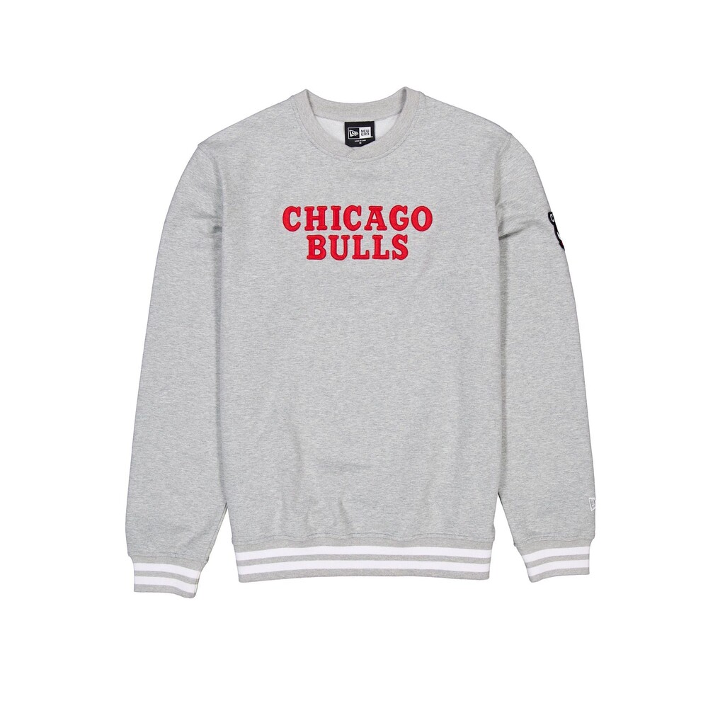 New Era Chicago Bulls Gray Logo Select Crewneck - Size M